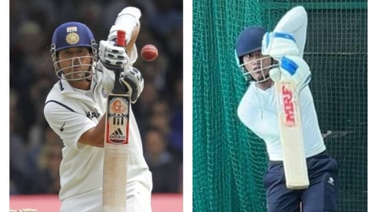 Supresh Mugade, right, has centred his batting around Sachin Tendulkar(AFP/Supu_onstrike)