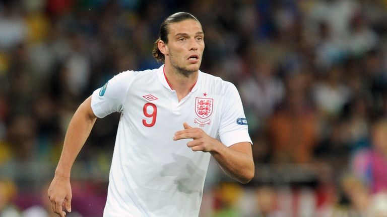 Andy Carroll playing for England in 2012. Pic: PA