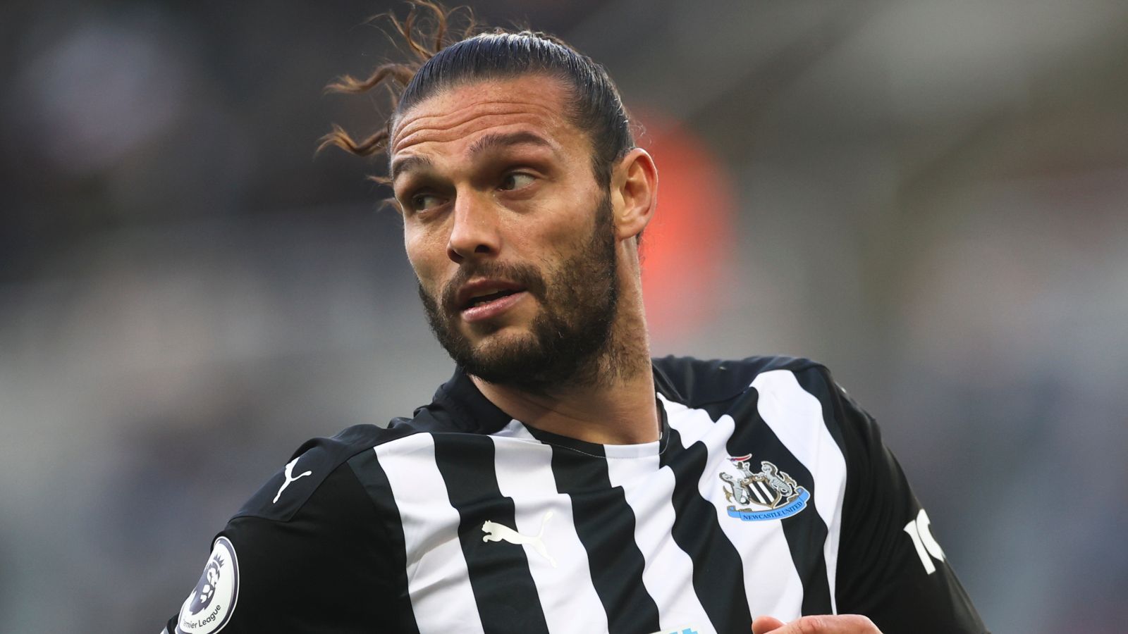 Andy Carroll pictured playing for Newcastle United in 2021. Pic: AP