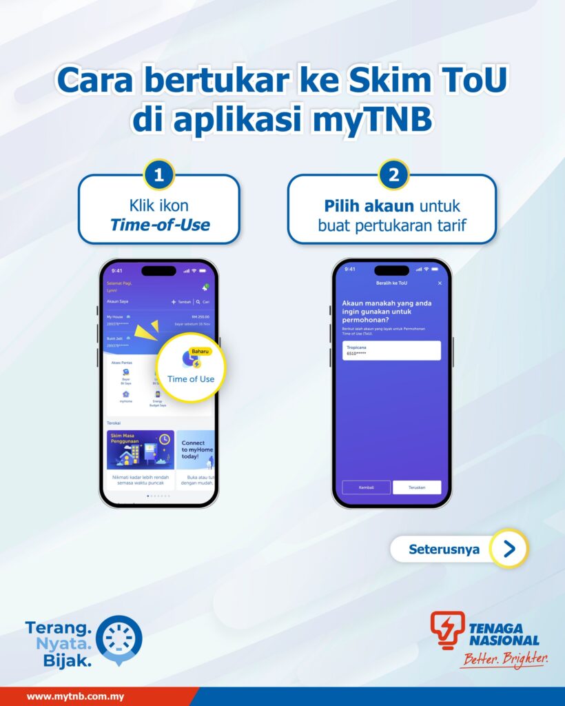 tnb switch tou via mytnb app