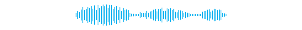 sound wave representation in blue against a black background