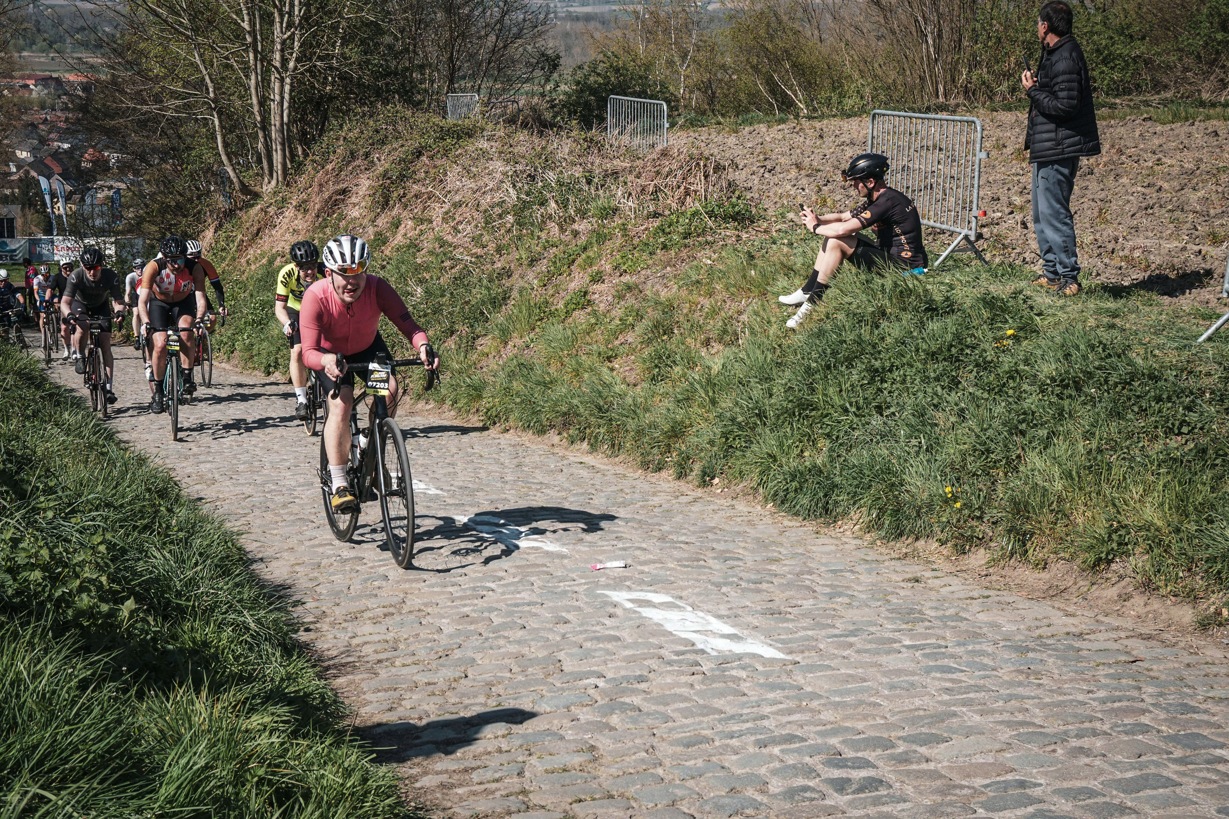 Adam Becket on a climb at We Ride Flanders