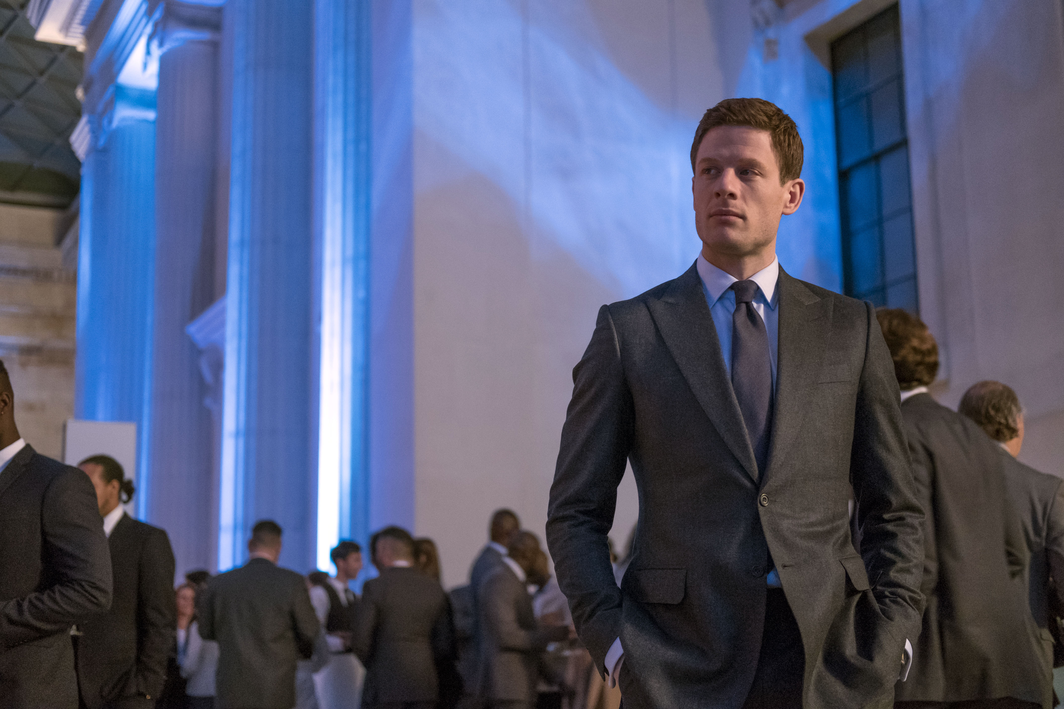 Alex Godman (James Norton) in a suit.