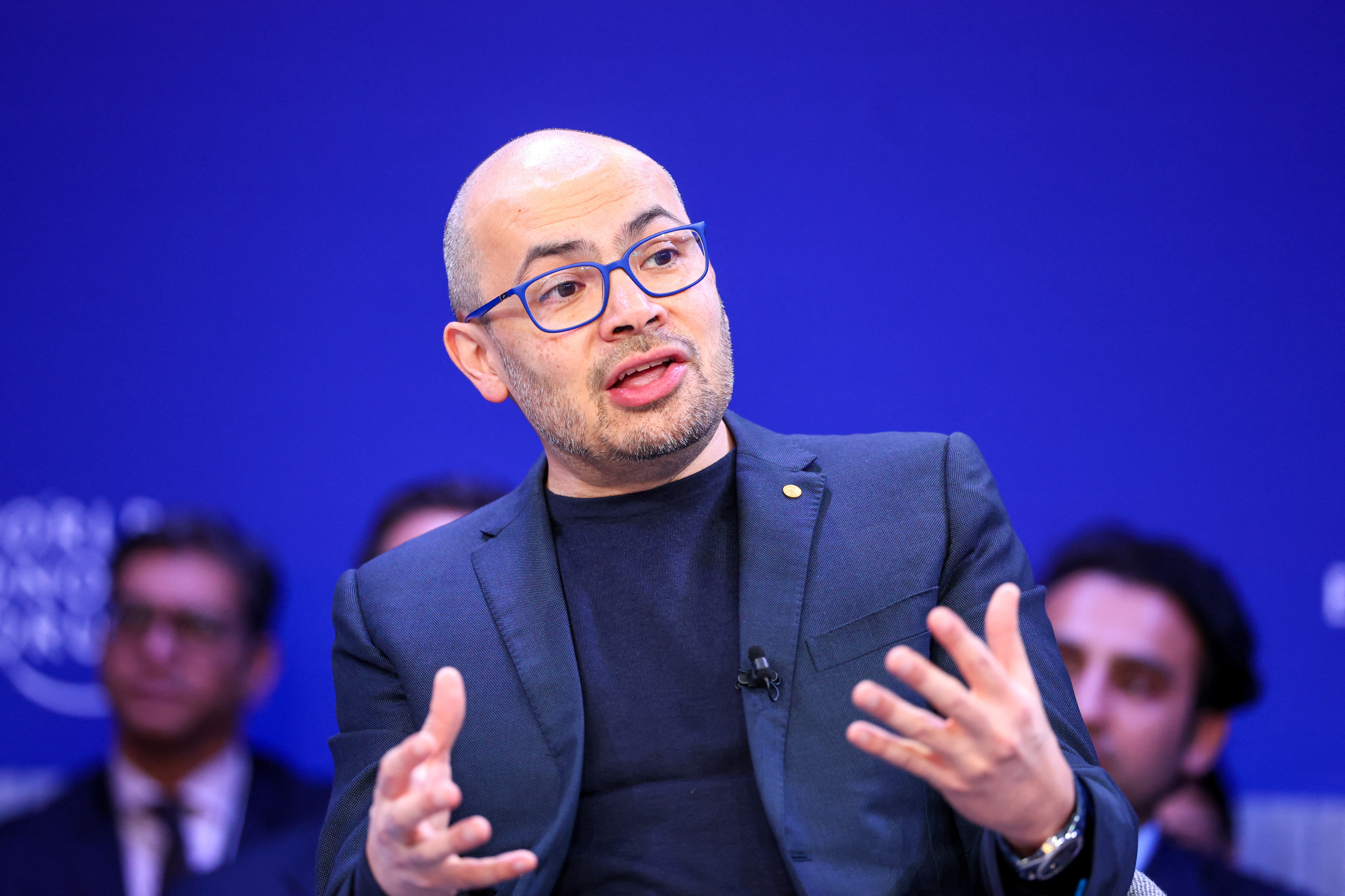 Demis Hassabis speaking at the World Economic Forum.