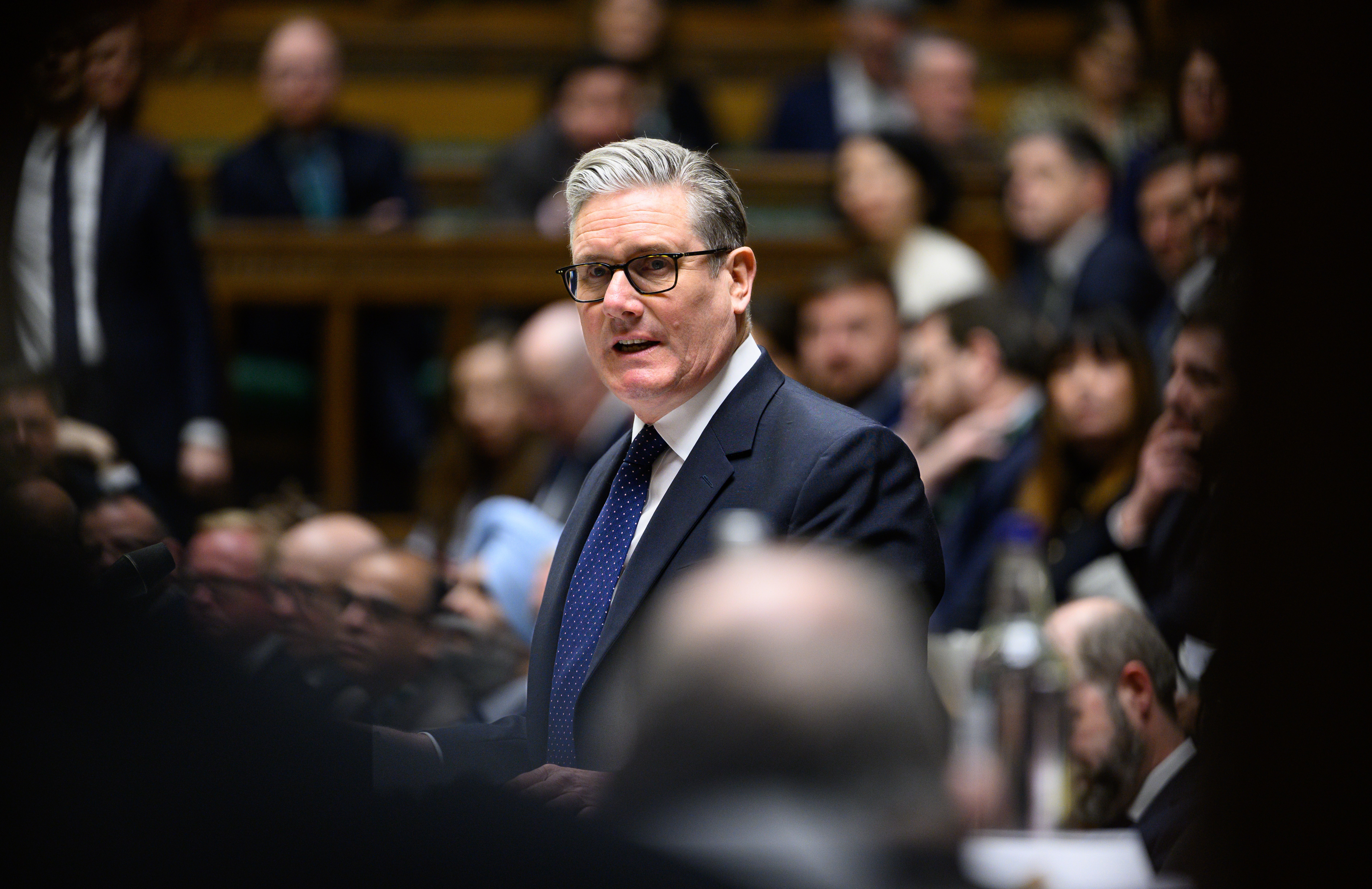 Prime Minister Sir Keir Starmer speaking during Prime Minister's Questions in the House of Commons.