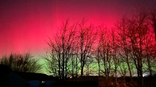 The Northern Lights as seen from Bearna, Co Galway (Pic: Detta Doyle)