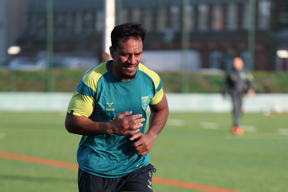 Sauaso Sue in pre-season training.