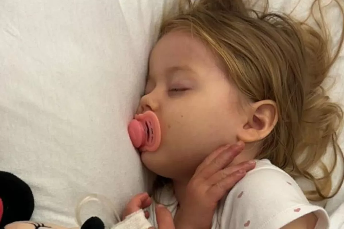 Delilah spent seven days in hospital