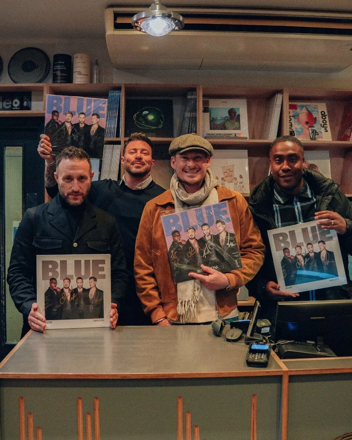 Blue are currently visiting record shops across the UK to promote their latest release