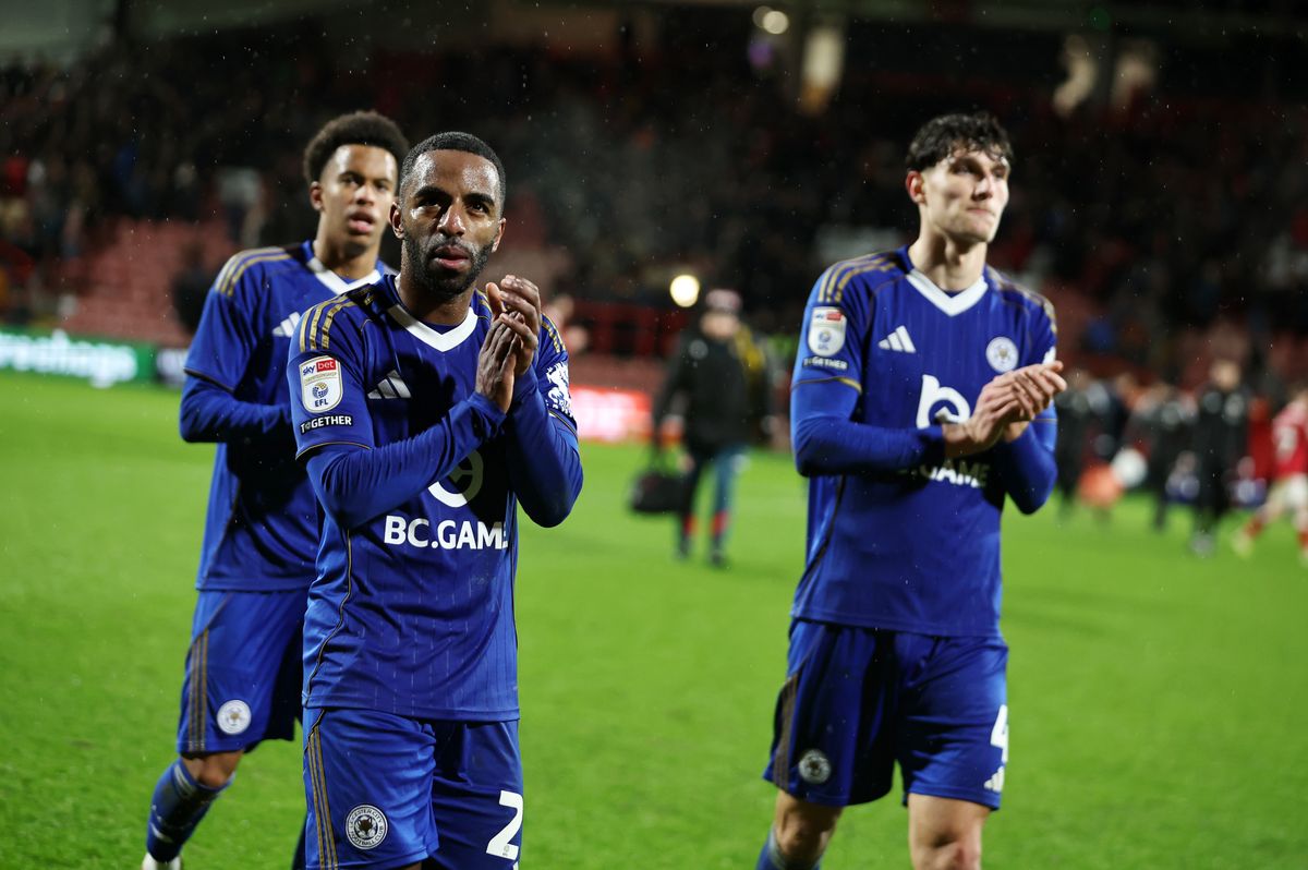 Ricardo Pereira applauds the Leicester City fans after the 1-1 draw with Wrexham