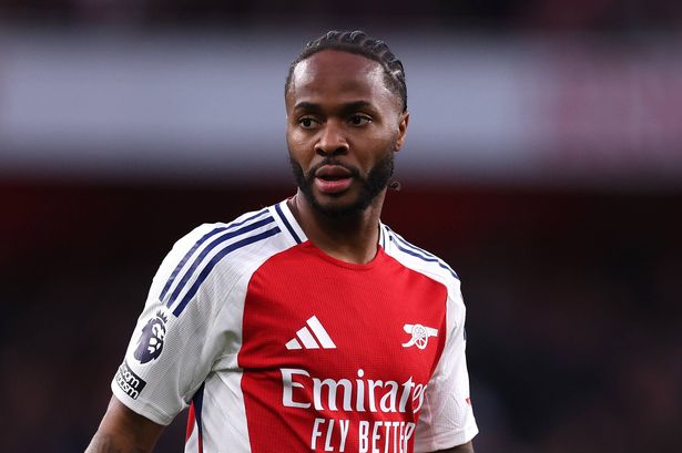 Raheem Sterling in action for Arsenal