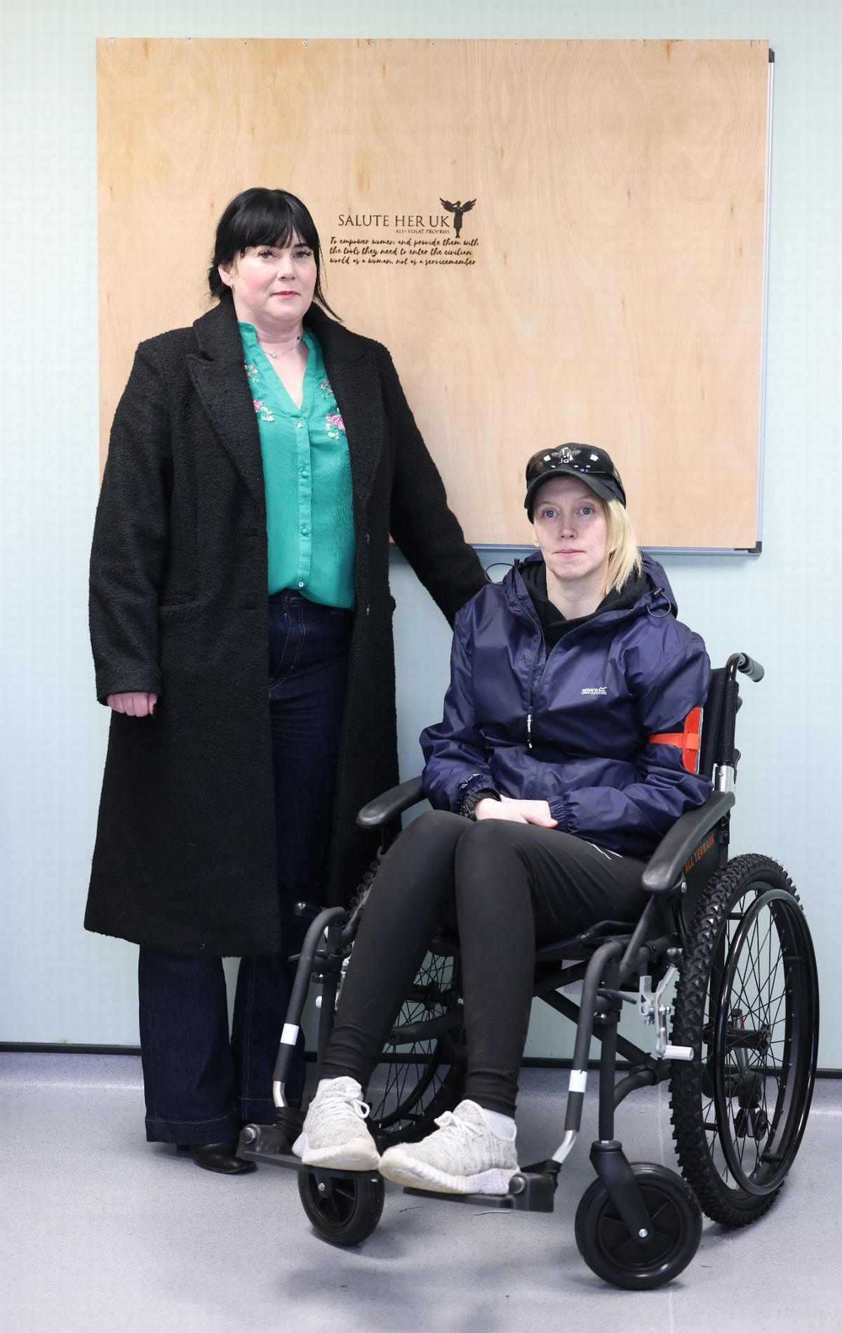 Paula Edwards (left) who runs Salute Her UK, has been helping former soldier Jennifer Day (right)