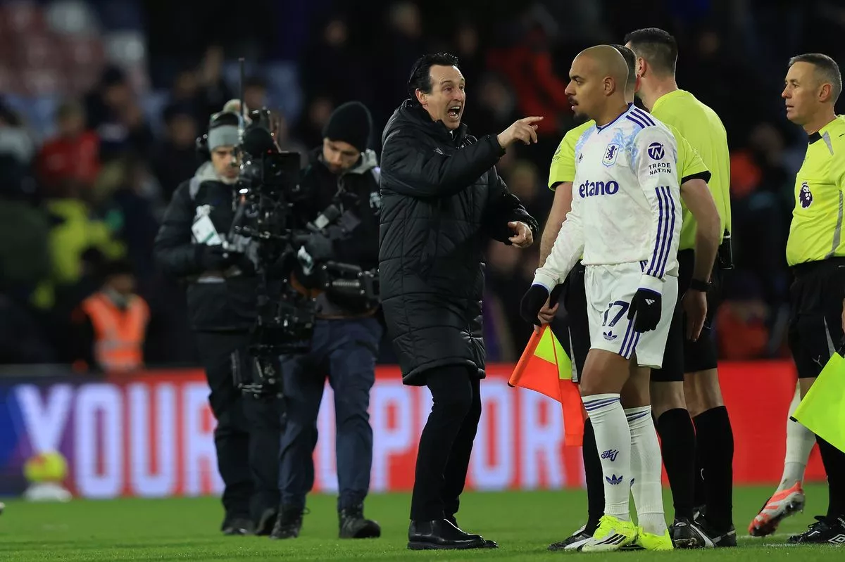 Aston Villa manager Unai Emery was angry with referee Andy Madley