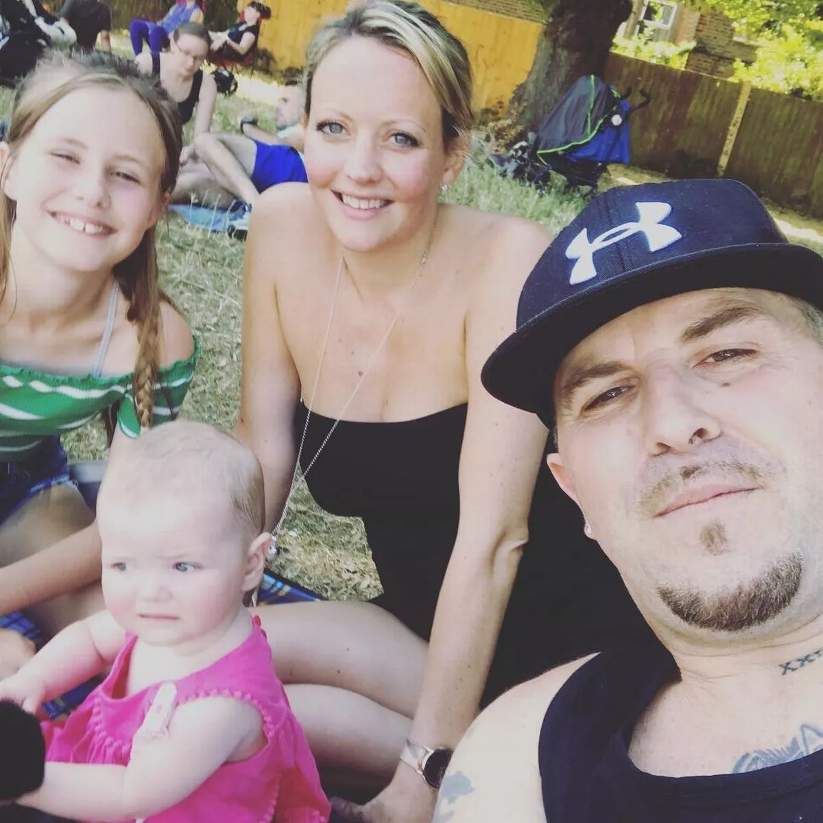 Terry Coldwell with his wife and two of their six children