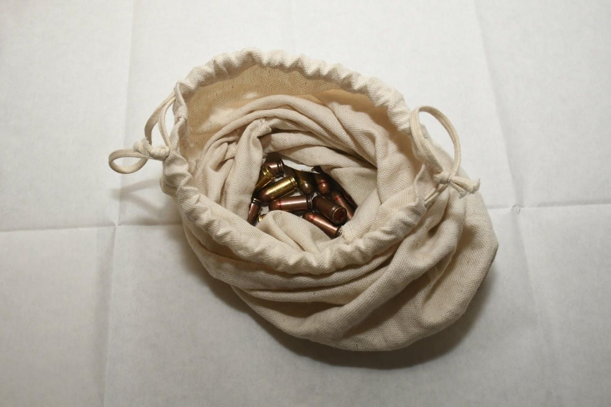 The bag of ammunition found in Carl Mercer's kitchen drawer