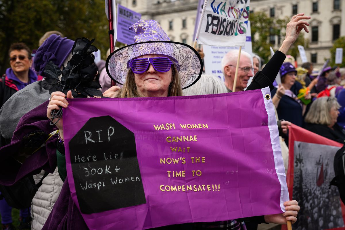 WASPI protestor