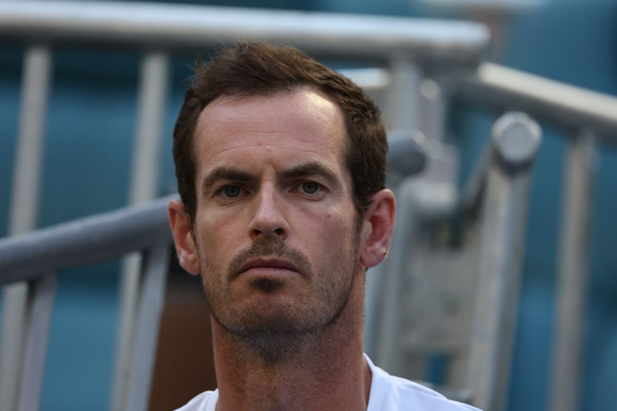 Andy Murray, Coach of Novak Djokovic of Serbia looks on against Sebastian Korda during their match on Day 10 of the Miami Open at Hard Rock Stadium on March 27, 2025 in Miami Gardens, Florida.