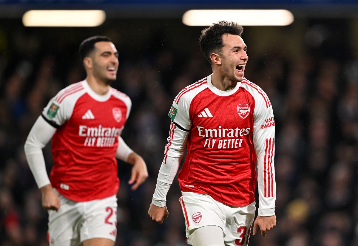 Martin Zubimendi of Arsenal celebrates