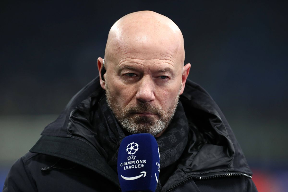 Alan Shearer looks on before the UEFA Champions League 2025/26 League Phase MD7 match between FC Internazionale Milano and Arsenal FC at Stadio San Siro on January 20, 2026 in Milan, Italy
