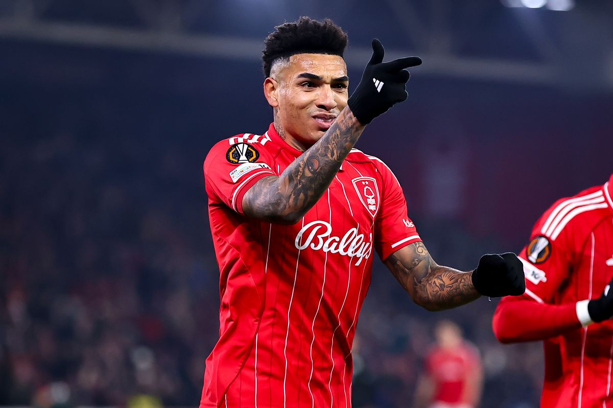 Igor Jesus of Nottingham Forest celebrates