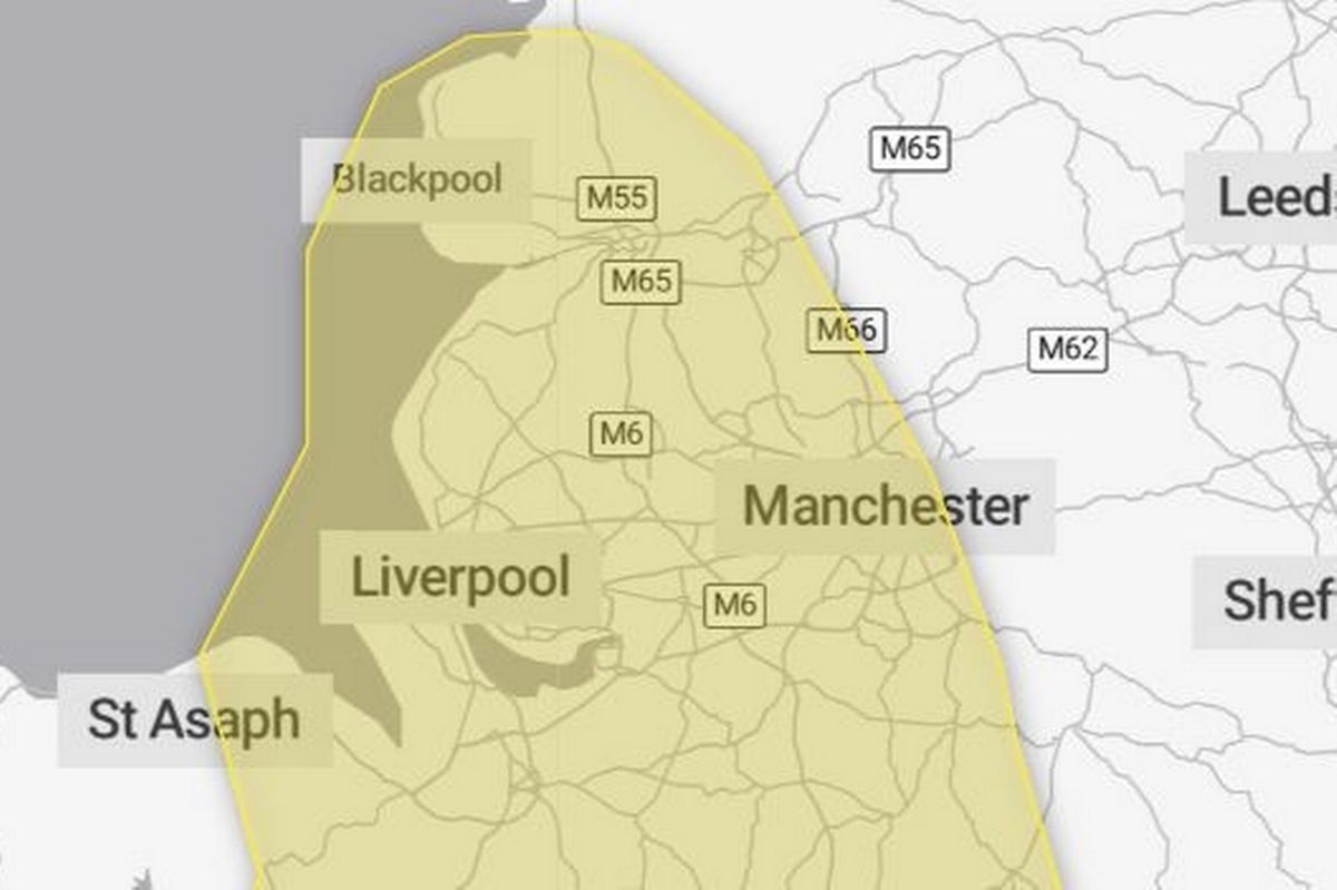 Forecasters have issued the warning across parts of the UK