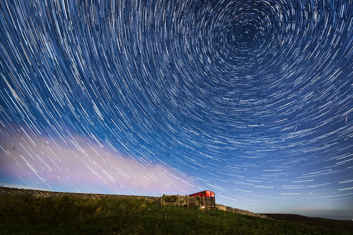 meteors and star trails