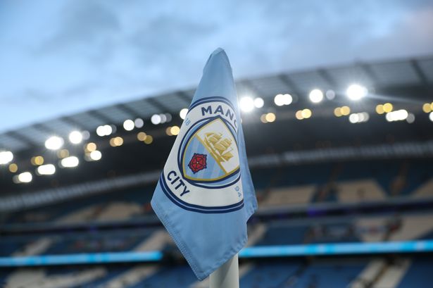 A flag inside the Etihad Stadium.