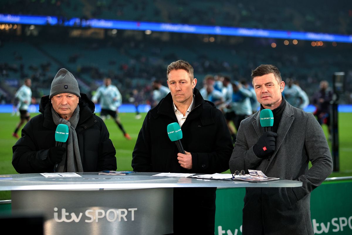 Eddie Jones, left, is not part of ITV's Six Nations line-up this year