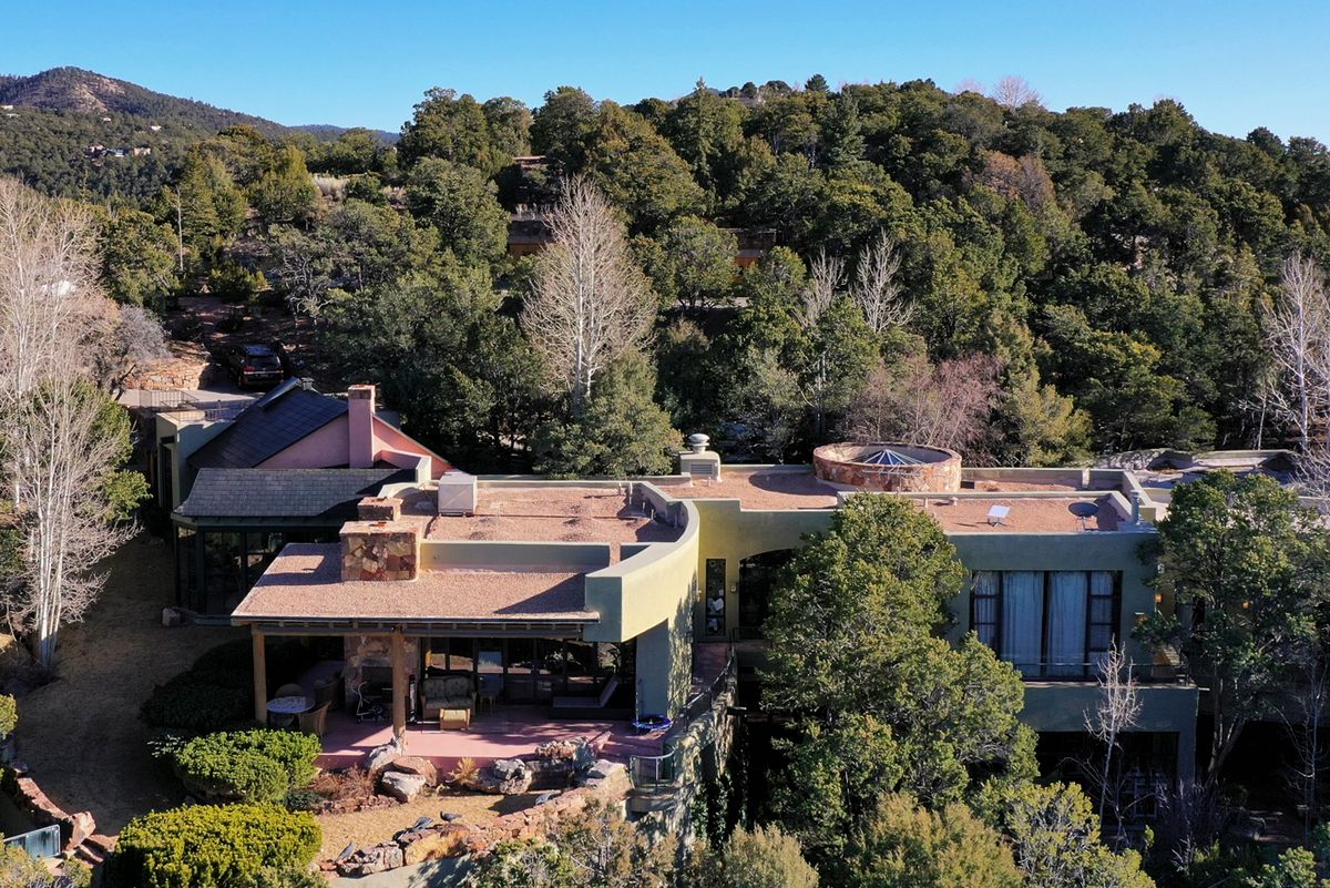 The house owned by actor Gene Hackman and his wife Betsy Arakawa in Santa Fe is now up for sale