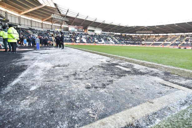 The areas around the MKM Stadium pitch were deemed unsafe