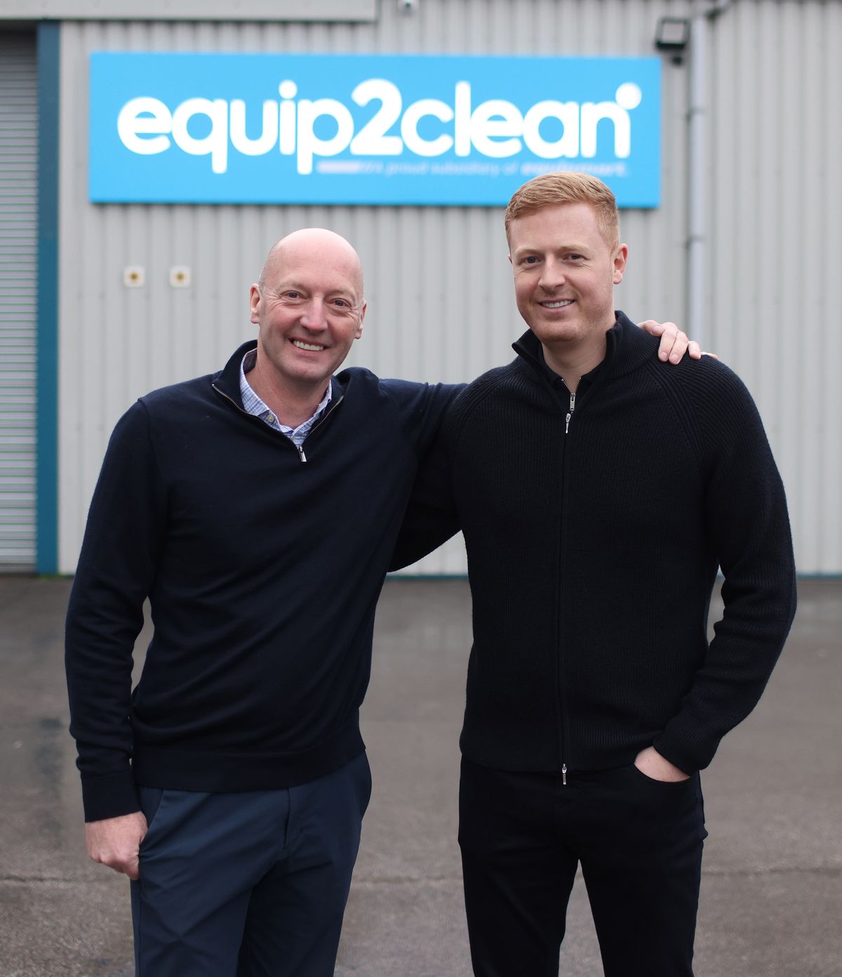 Jonathan and Kieran Paxton at Equip2clean in Kirkby