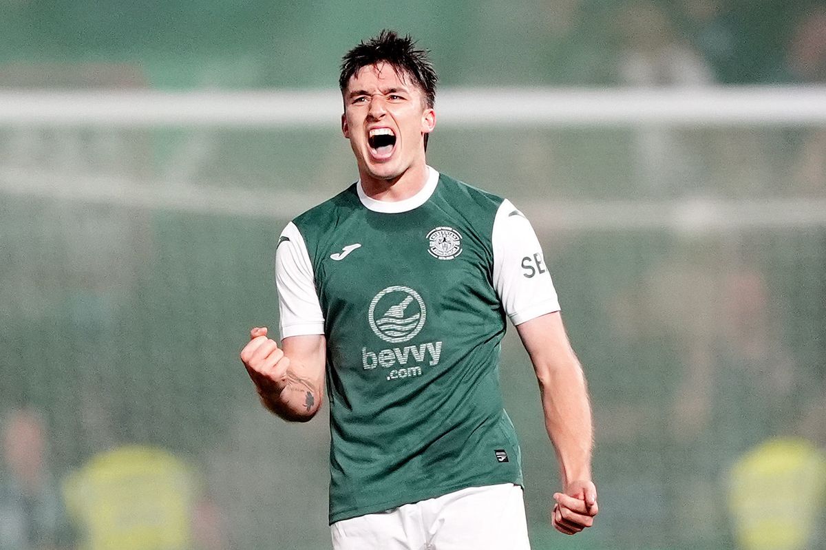 Hibs striker Kieron Bowie