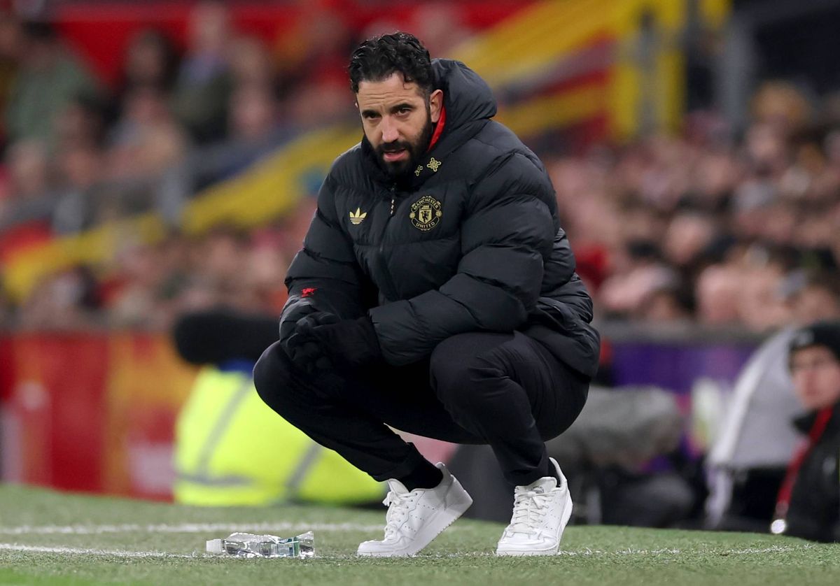 Ruben Amorim during the Premier League match between Manchester United and Wolverhampton Wanderers at Old Trafford. 