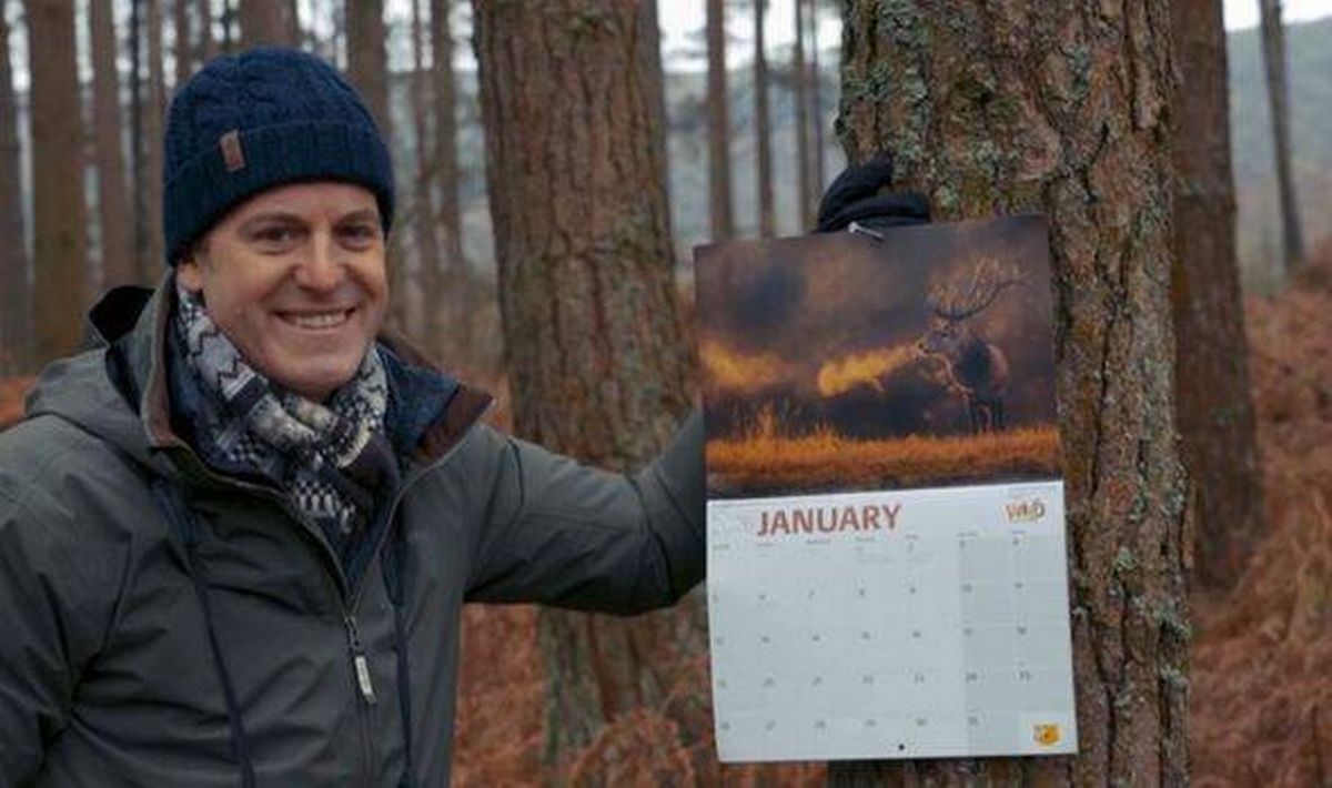 Matt Baker pictured with the Countryfile calendar