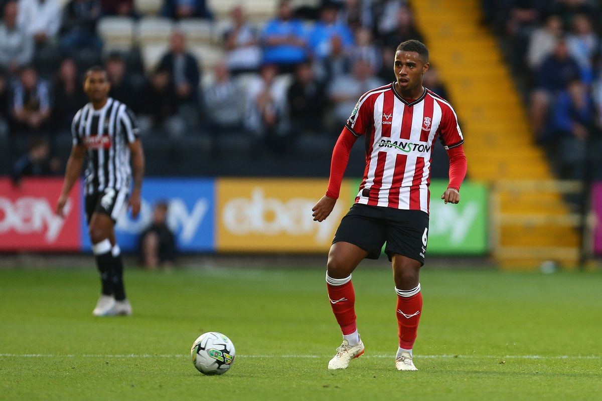 Ethan Erhahon in action for Lincoln City