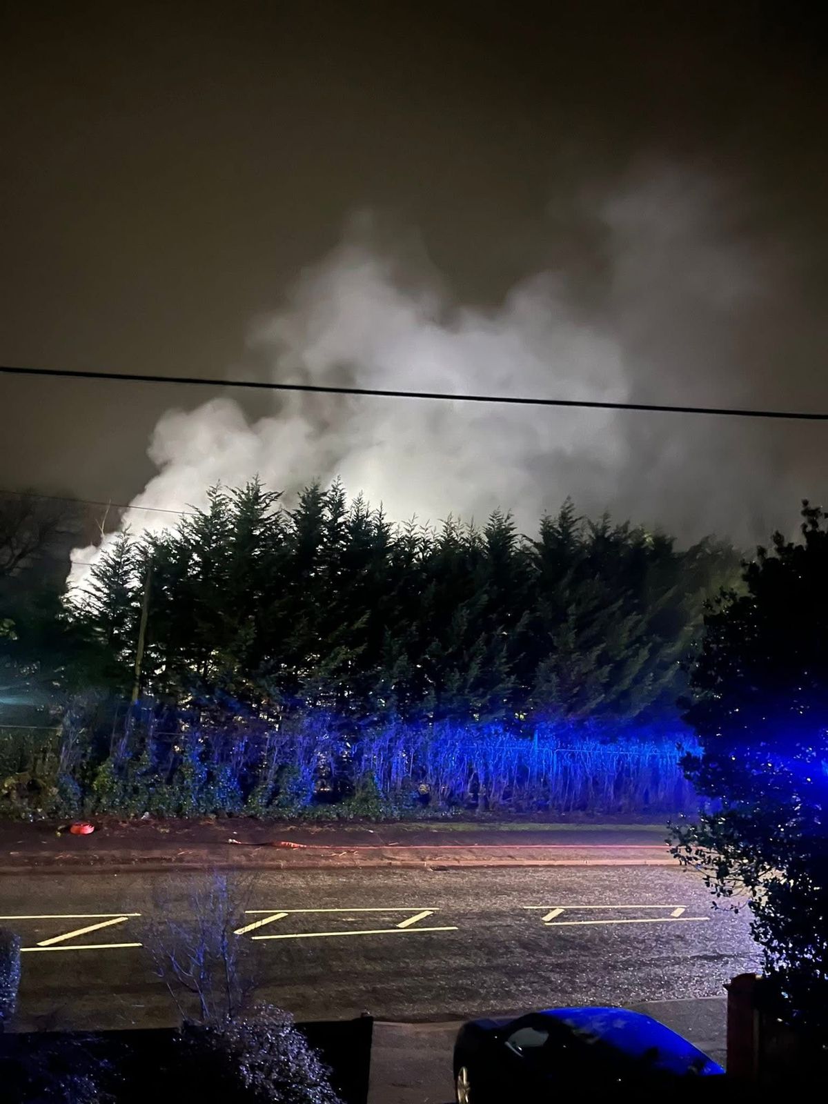The fire on Winwick Road in Newton-le-Willows