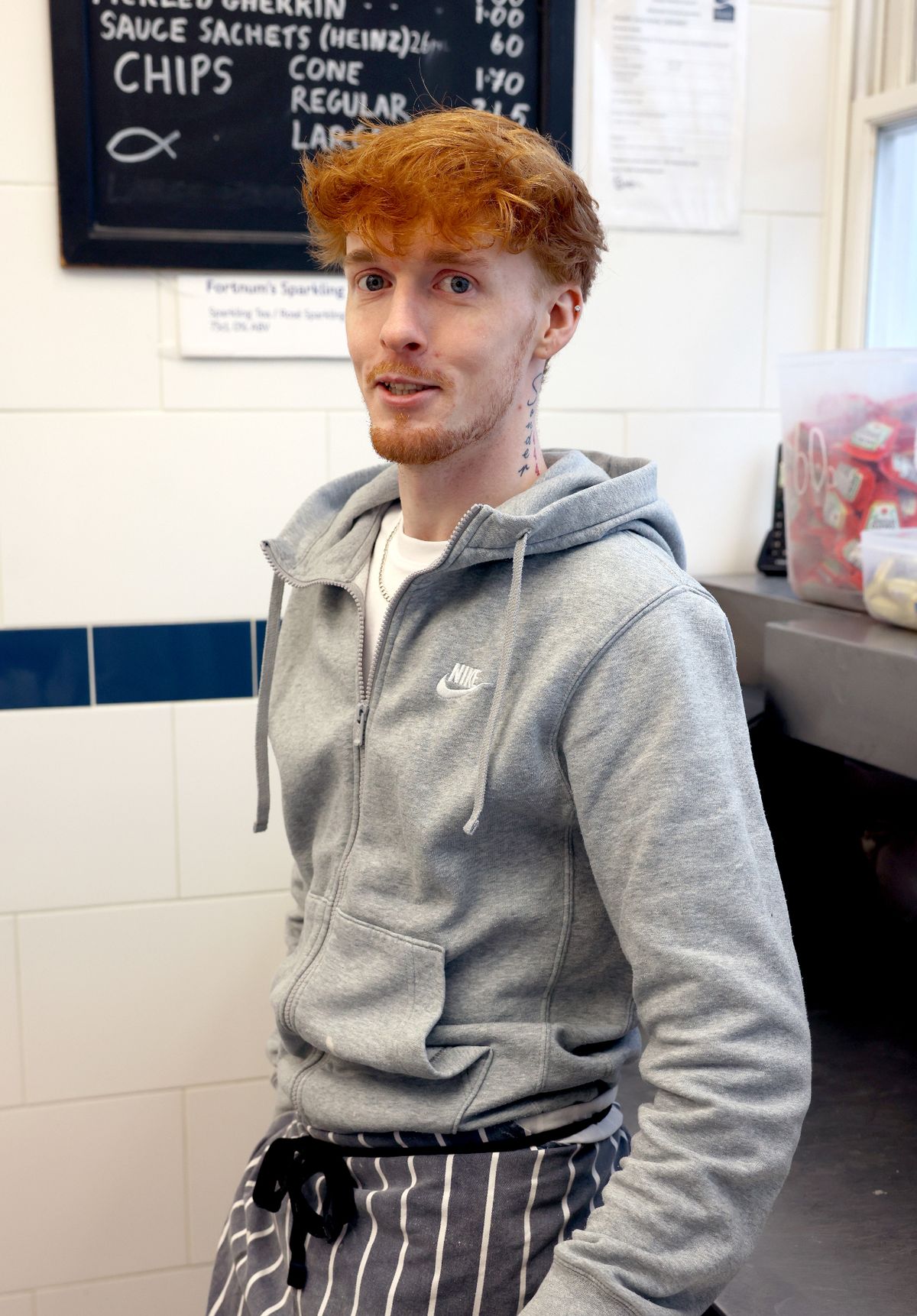 Jimmy Edwards, who works at Peter’s Fish and Chip Factory