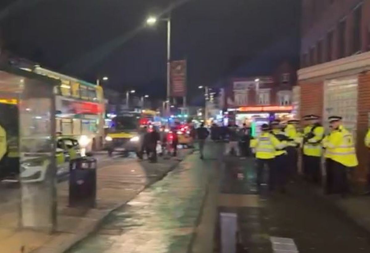 Police in Rusholme tonight