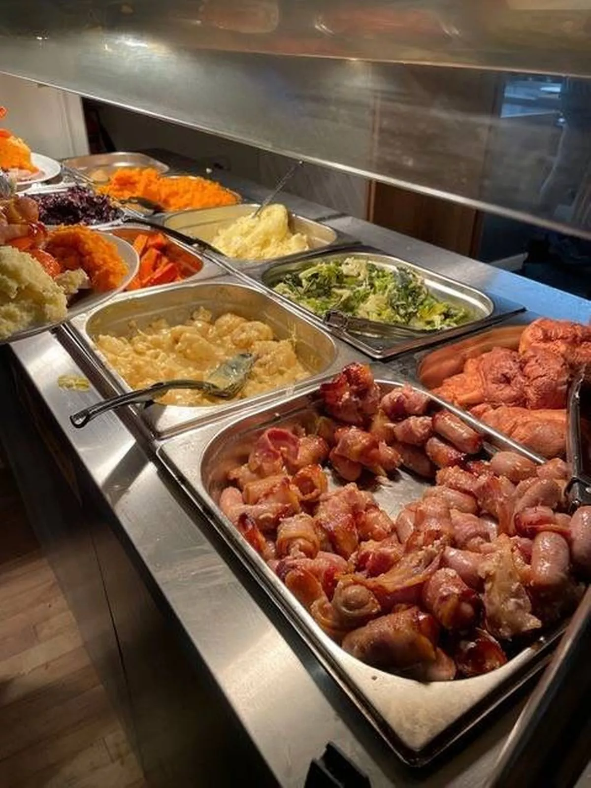 The food on offer at the Maesgwyn Hall carvery