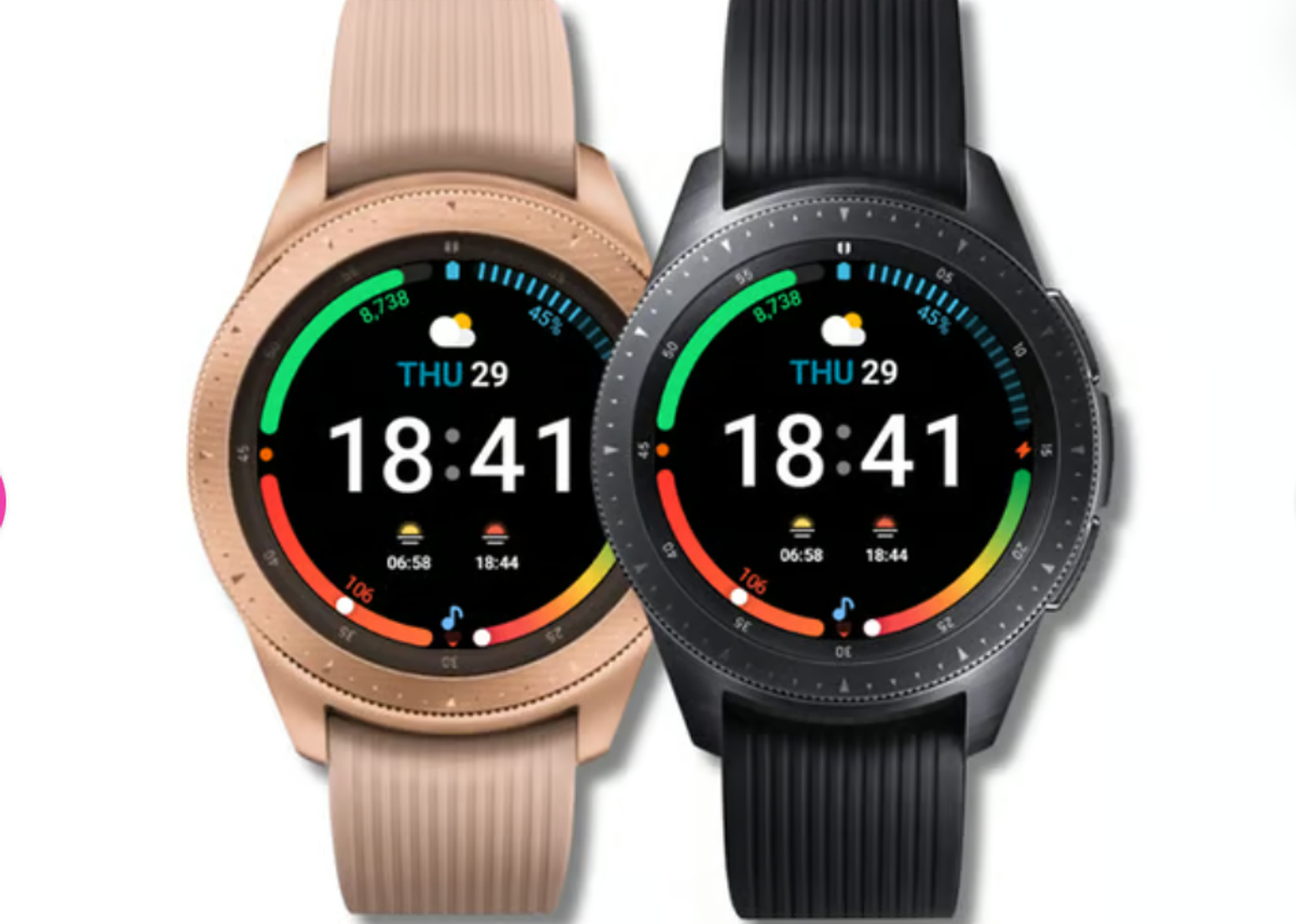 Two Samsung Galaxy smart watches
