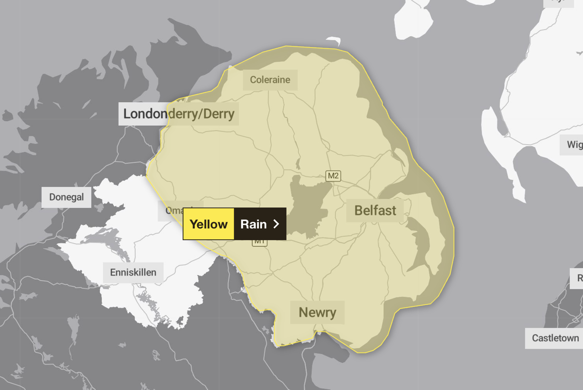 The Met office has issued a weather alert for rain on Thursday