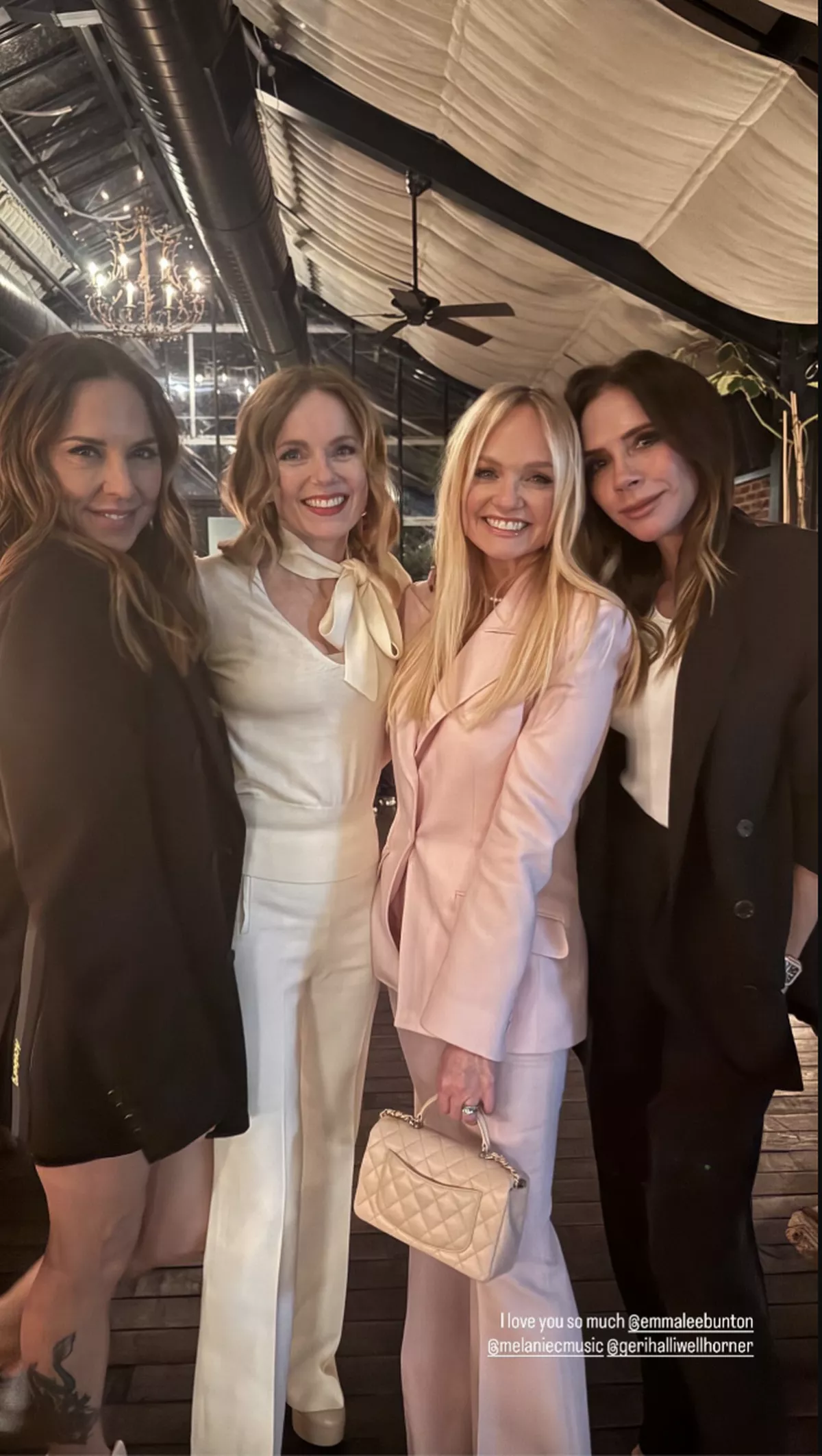 Victoria Beckham is back with her Spice Girls after a traumatic week in her personal life