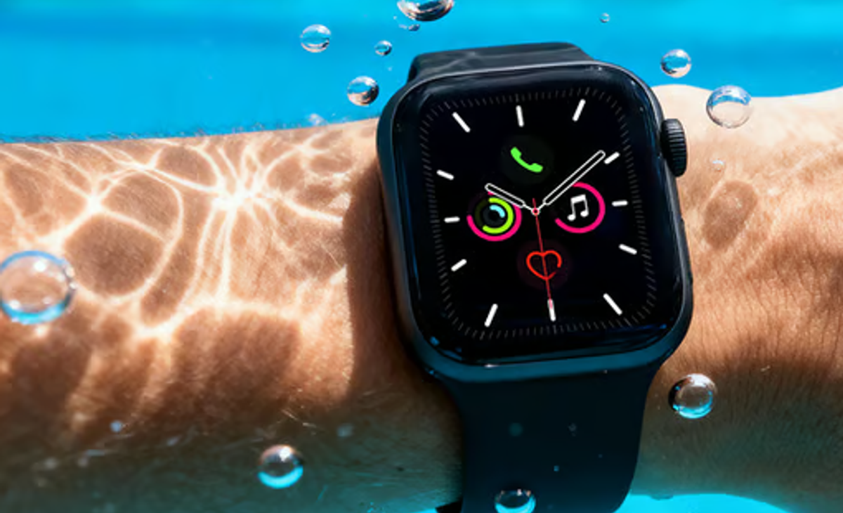 The Apple Watch Series 5 is water-resistant to depths of up to 50 meters