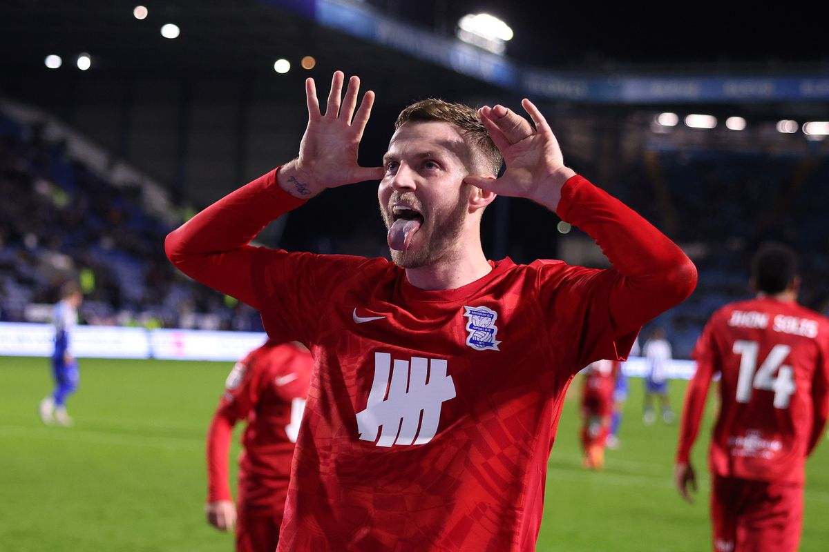 Marvin Ducksch of Birmingham City celebrates scoring