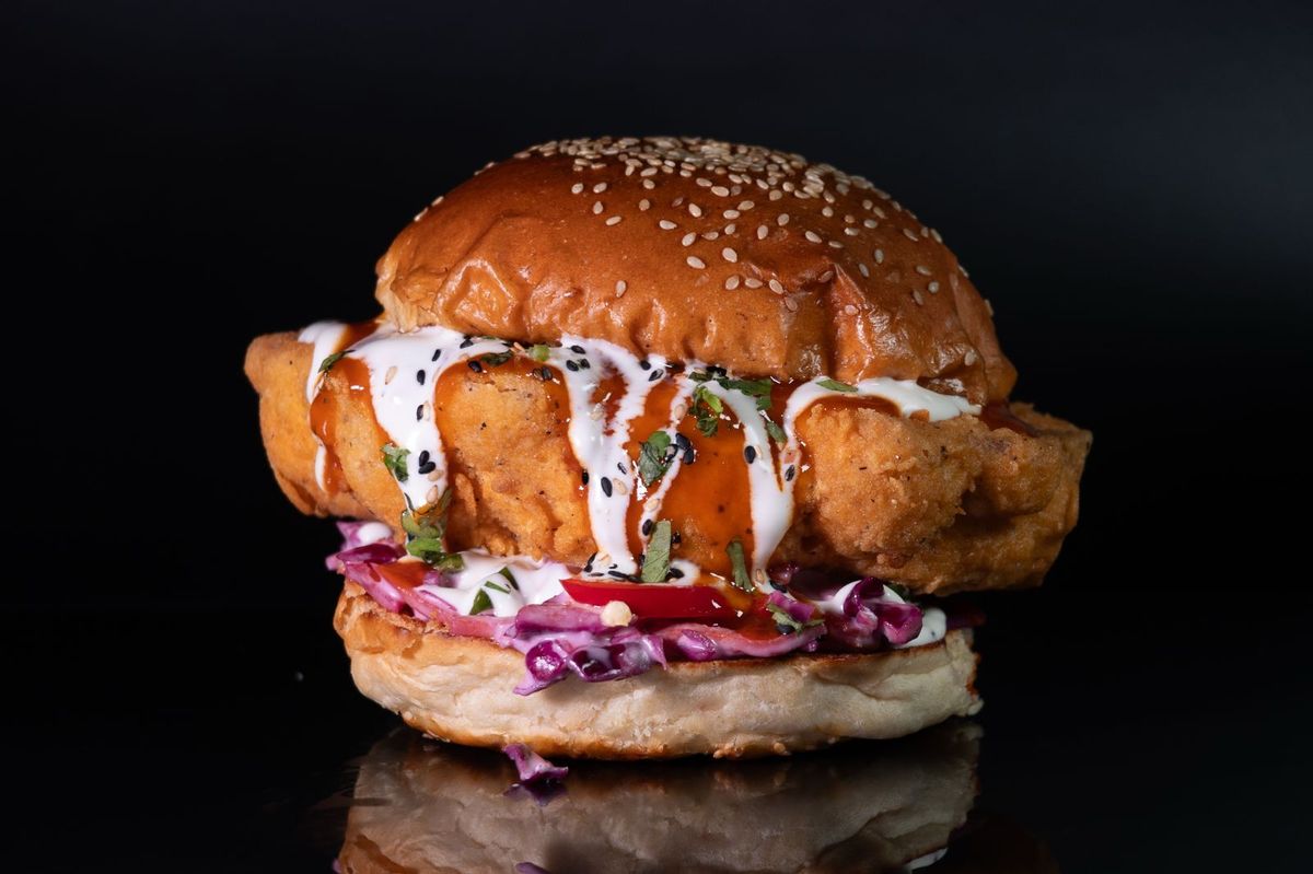 A buttermilk chicken burger