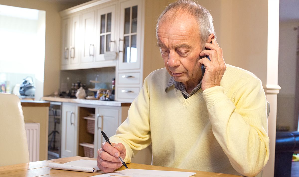 A man making a phone call
