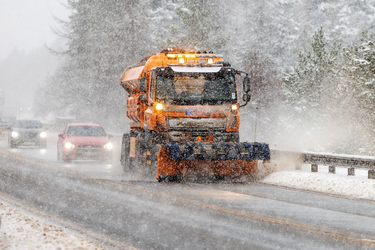 Some roads have been gritted in anticipation for snow