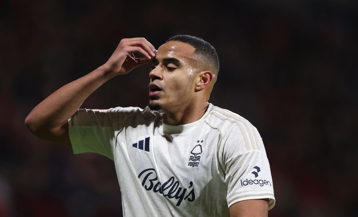 Murillo of Nottingham Forest reacts