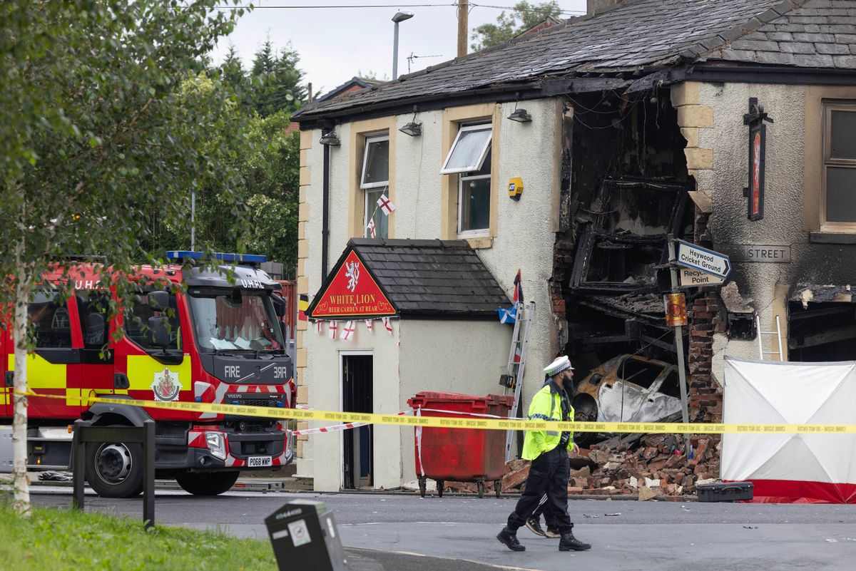 The scene of the collision in July 2024