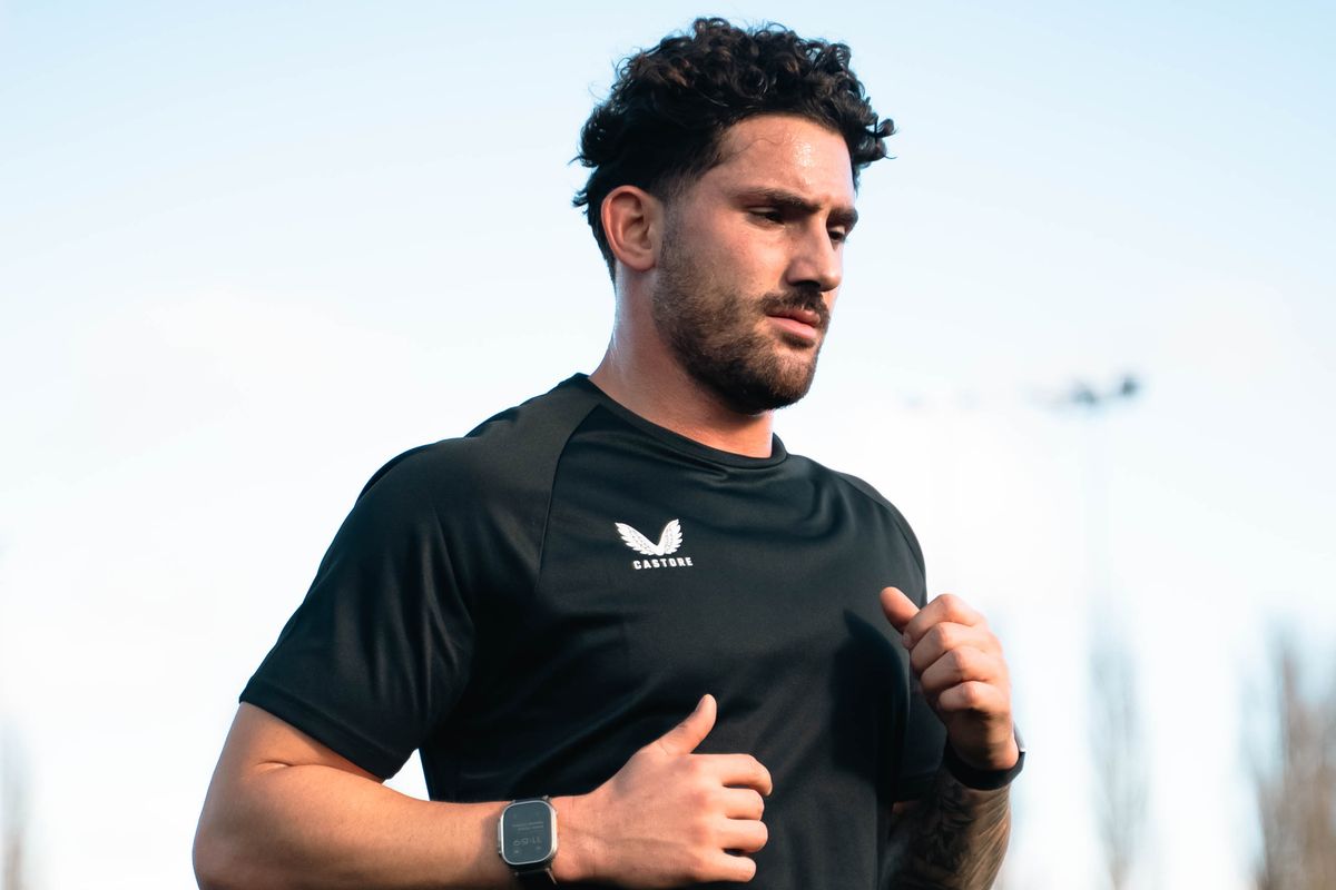 New Hull FC signing Arthur Romano in pre-season training. 